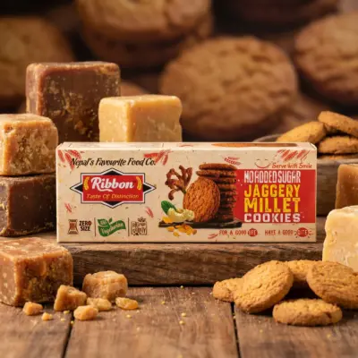 Ribbon Jaggery Millet Cookies