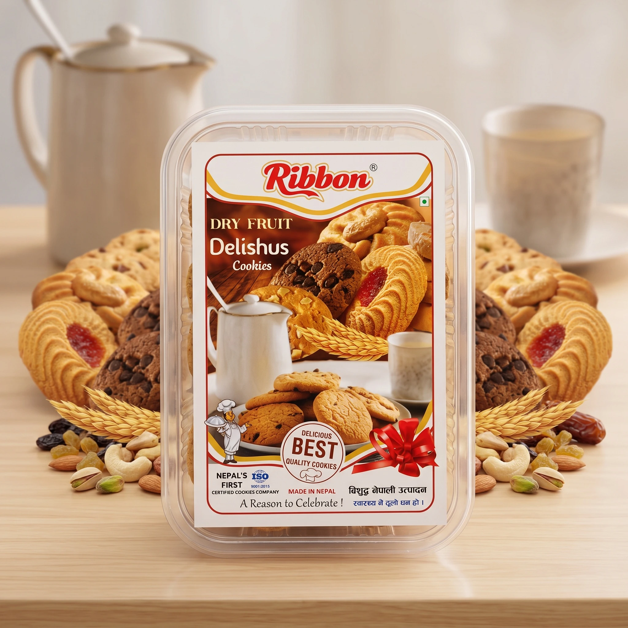 Ribbon Delishus Dry Fruit Cookies (270gm)
