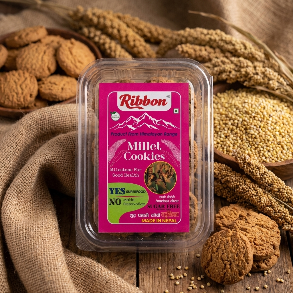 Ribbon Millet Sugarfree Cookies (300gm)